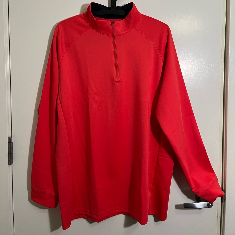 Mizzen+Main Red Quarter-Zip Pullover